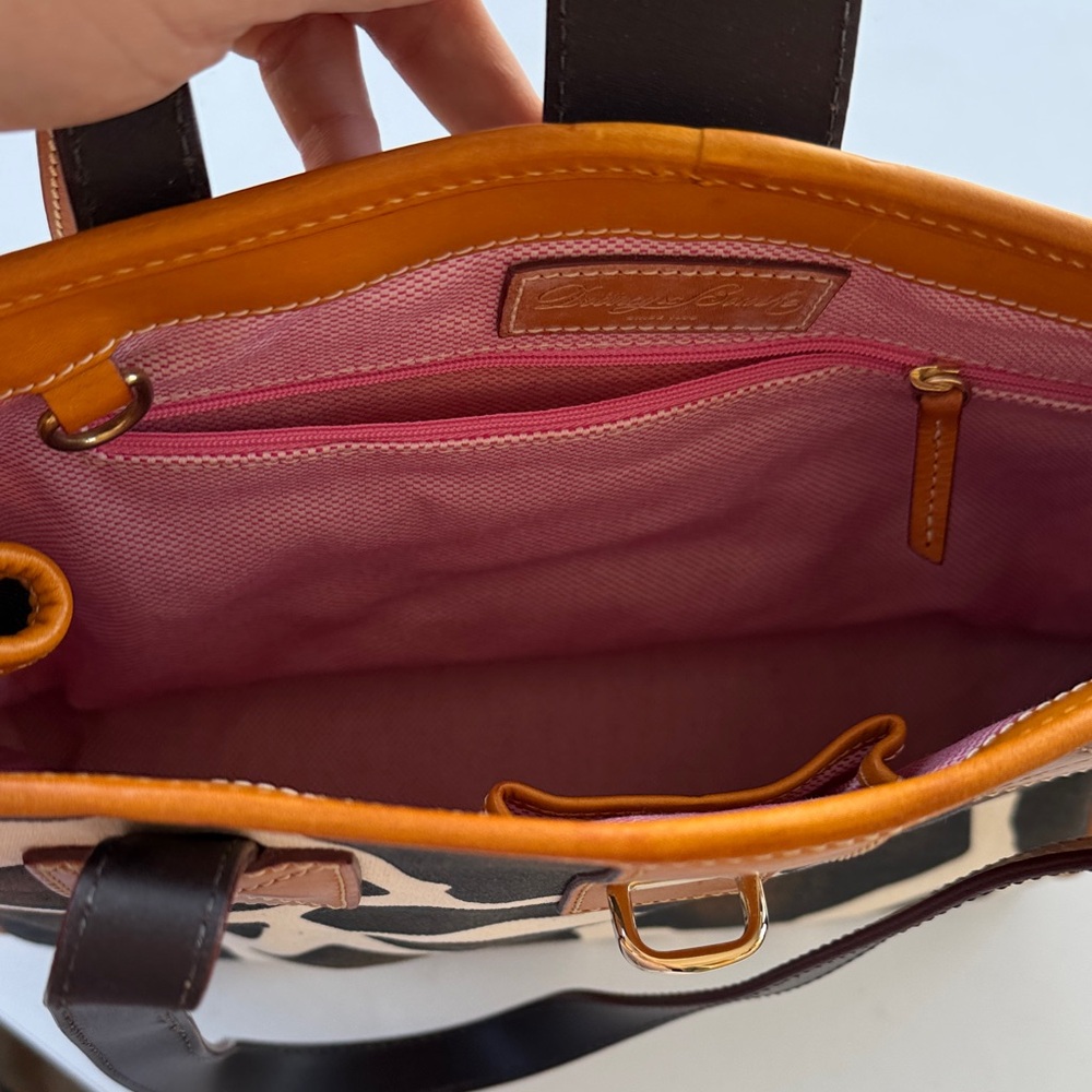 Dooney & Bourke Giraffe Print Shoulder Bag - Brown and Tan - Picture 7 of 7